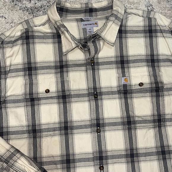 NWOT carharrt heavy plaid Shacket Shirt Jacket - Picture 8 of 11